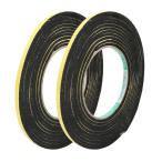 uxcell スポンジテープ フォームテープ 粘着テープ 片面 ブラック 5m長さ 5mm幅 3mm厚さ 2個入り