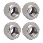 uxcell ロックナット ファスナーナット 304ステンレススチール メトリック M14x1.5mm 4個入り