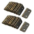 uxcell オープンヒンジ バットヒンジ ネジとレトロミニヒンジ交換 30mm アンティークブロンズ 20個入り