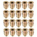 uxcell вставка гайка шестиугольник гнездо цинк сплав M4 длина 10mm 20 штук входит 