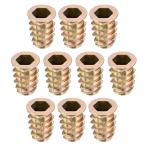 uxcell вставка гайка шестиугольник гнездо цинк сплав M8 длина 20mm 10 штук входит 