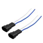 uxcell проводка гнездо DC 12V 95 96 H11 мужской лампа адаптер коннектор 2 штук входит 