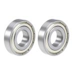 uxcell 16001ZZ глубокий паз шар подшипник 12x28x7mm 2 -слойный защита Хромированный сталь подшипник 2 упаковка 