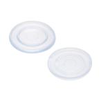 uxcell クリアシリコンソフトステムバンパー 直径18mm 厚さ2mm 耐久性 ソフトPVC 8mm x 2mm 50個入り