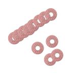 uxcell 絶縁ワッシャ 絶縁繊維ワッシャー 加硫繊維ワッシャー フォーム断熱ワッシ 4mm x 10mm x 1mm レッド 500個入り