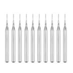 uxcell 超硬エンドミル彫刻ビット ルータビット PCBマシン シャンク径3.175mm 刃先直径0.6mm 10個入り