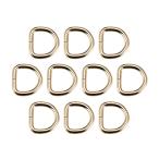 uxcell Dリング Dリングバックル ゴールドトーン バッグ ベルト クラフト DIY 2cm半円Dリング 10個入り