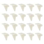 uxcell プラスチック棚サポートペグ 5mmキャビネットシェルフクリップ シェルフブラケットホルダーペグ 100個入り