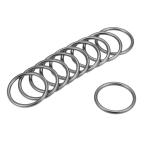 uxcell Oリングバックル 内径30 mm 厚さ3 mm 亜鉛合金材質 ガンブラック 10個入り