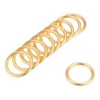 uxcell Oリングバックル 内径20 mm 厚さ3 mm 亜鉛合金材質 ゴールドトーン 10個入り
