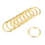 uxcell Oリングバックル 内径25 mm 厚さ3 mm 亜鉛合金材質 ゴールドトーン 10個入り