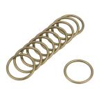 uxcell Oリングバックル 内径30 mm 厚さ3 mm 亜鉛合金材質 ブロンズトーン 10個入り