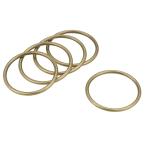 uxcell Oリングバックル 内径40 mm 厚さ3 mm 亜鉛合金材質 ブロンズトーン 5個入り