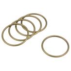uxcell Oリングバックル 内径45 mm 厚さ3 mm 亜鉛合金材質 ブロンズトーン 5個入り