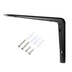 uxcell シェルフブラケット 炭素鋼製 ブラック ベーキングペイント仕上げ 170 mmx120 mm 6個入り