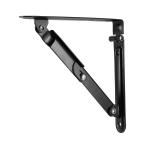 uxcell 折りたたみ式ブラケット 壁掛けサポーター デスクブラケット 長さ150 mm 3本入り ブラック
