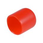 uxcell ネジプロテクター 内径16 mm 丸型エンドキャップ カバー レッドチューブキャップ  10個入り