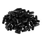 uxcell �˂��v���e�N�^�[ 5mm �ی^�G���h�L���b�v�J�o�[ �`���[�u�L���b�v �u���b�N 100����