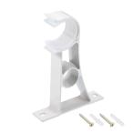 uxcell занавески удилище держатель 110x78x18mm aluminium сплав 25mm занавески удилище одиночный держатель поддержка белый 1 шт 
