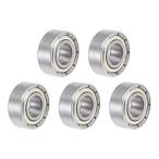 uxcell 深溝玉軸受 5x11x4mm MR115ZZ ダブルシールド クロムベアリング 5個