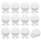 uxcell プルノブキャビネット 16mm 引き出しドレッサー 食器棚 ノブアクリル丸型 12個