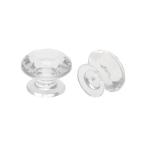uxcell プルノブキャビネット 18mm 引き出しドレッサー 食器棚 ノブアクリルダイヤモンドシェイプ 2個