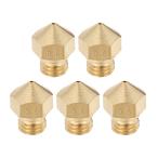 uxcell 3D принтер форсунка латунь форсунка 0.6mm вдавлено . машина печатная головка филамент 1.75mm M7 3D принтер для 5 шт 