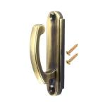uxcell ホールドバックウォールマウントフック 67 mm x 18 mm x 24 mm 装飾カーテンカーテン ウィンドウ用 ブロンズ 6個