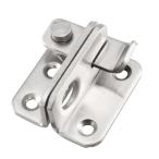 uxcell フリップドアラッチ 45x40mm 201ステンレス鋼 ゲートラッチ 左オープンハスプ スライドロック 南京錠穴付き