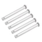 uxcell 単穴クレビスピン 8mm X 70mm フラットヘッド 304ステンレス鋼 リンクヒンジピン 5個