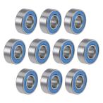 uxcell ベアリング MR115-2RS 深溝玉軸受 内径5mm 外径11mm 厚さ4mm ダブルシール クロム鋼 ボールベアリング Z2 10個