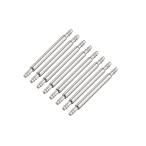 uxcell スプリングバーピン 16mm x 1.5mm x 0.8mm ダブルフリンジ ステンレス鋼 時計バンドピン交換 時計ラグリンクピン 8個