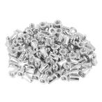 uxcell Flat Head заклепка винт имеется вставка гайка aluminium сплав серебряный цветный автомобильный 110 шт M3
