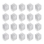 uxcell теплоотвод 9 x 9 x 12mm.... клейкая лента имеется серебряный 20 шт 