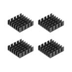 uxcell aluminium теплоотвод . склейка накладка кондиционер 6x20x20mm охлаждающий 3D принтер для черный 4 шт 