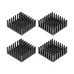 uxcell aluminium теплоотвод . склейка накладка кондиционер 10x25x25mm охлаждающий 3D принтер для черный 4 шт 
