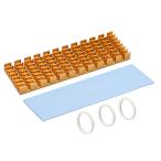 uxcell M.2 теплоотвод охлаждающий ласты радиатор ласты aluminium 70x22x6mm слот проект Gold цветный 2280 SSD для 