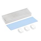 uxcell M.2 теплоотвод охлаждающий ласты радиатор ласты aluminium 70x22x10mm силикон термический накладка имеется 2280 SSD для 