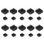 uxcell сам склейка . aluminium теплоотвод RPI 2B для черный 14x14x7 mm,8.8x8.8x5 mm,10 комплект всего 20 шт 