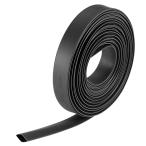 uxcell. эластичный камера кабель рукав диаметр 8mm Flat ширина 13.7mm эластичный показатель 2:1 длина 7m черный 