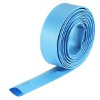 uxcell 熱収縮チューブ ブルー 優れた電気絶縁 高強度タフネス 高温耐性 防水耐性 14mm径 23 mm フラット幅 2:1 3 m長さ