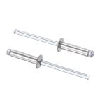 uxcell ブラインドリベット 304ステンレススチール プルリベットコアデコレーションリベット 直径4mm グリップ長さ16mm 50個入り