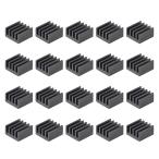 uxcell aluminium теплоотвод electronics кондиционер MOS IC chip для 9x9x5mm черный 20 штук входит 