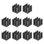 uxcell теплоотвод 10x10x10mm сам склейка aluminium электронный радиатор IC,MOS для черный 10 шт 