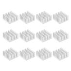 uxcell теплоотвод 15x15x8mm термический сам склейка aluminium электронный радиатор серебряный цветный 12 шт 
