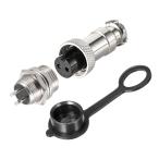 uxcell авиация коннектор комплект 12mm 2 терминал 5A 300V GX12 водонепроницаемый мужской женский коннектор соединительная муфта штекер с чехлом 2 комплект ввод 