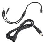 uxcell DC延長ケーブル DCパワーケーブル 電源コード 5.5mmx2.1mm スプリッター付き 1-3 CCTVカメラ用 LEDライト用