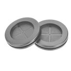 uxcell 電気ゴムグロメット ラウンド 両面 ワイヤー保護用 ブラック 取付直径47 mm 4個