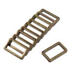 uxcell 長方形リングバックル 金属 バッグ ベルト DIY用 ブロンズトーン 25.7x12.5 mm 10個