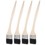 uxcell отдушина радиатор краска щетка 43 mm длина 63 mm ширина Gou шерсть длинный деревянный руль имеется wall уход для черный 4 шт 